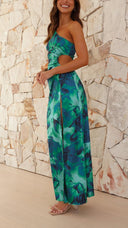 Alayah Maxi Dress | Women's Floral One-Shoulder, High-Leg Slit