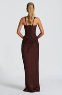 Alina Maxi Dress | Sleeveless Bodycon Corset, Adjustable Straps