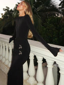 Alix Maxi Dress | Women's Evening Gown with Long Sleeves