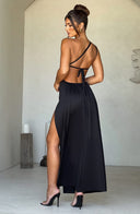 Amanda Maxi Dress | One-Shoulder, Slit, Structured Fit