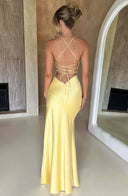 Arden Sleeveless Maxi Dress | Silk Satin, Side Slit
