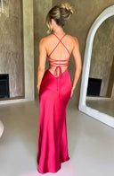 Arden Sleeveless Maxi Dress | Silk Satin, Side Slit