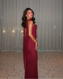 Bindi Maxi Dress | Women's Strapless Evening Gown with Scarf
