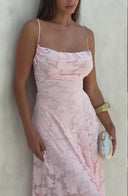 Briar Maxi Dress | Floral Jacquard Sleeveless, Elegant Fit
