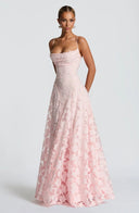 Briar Maxi Dress | Floral Jacquard Sleeveless, Elegant Fit