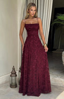 Briar Maxi Dress | Floral Jacquard Sleeveless, Elegant Fit