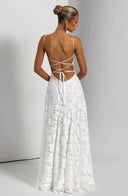 Briar Maxi Dress | Floral Jacquard Sleeveless, Elegant Fit