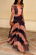 Brielle Maxi Dress | One-Shoulder Mesh, Lightweight Summer