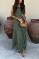 Brielle Maxi Dress | One-Shoulder Mesh, Lightweight Summer