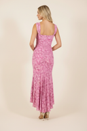 Brielle Maxi Dress | Sleeveless Draped Floral Design