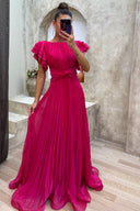 Calista Maxi Dress | Women's Pleated, Elegant Silhouette