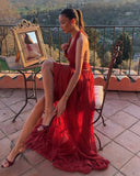 Camila Maxi Dress | Women's Backless Deep V-Neck Summer Dress