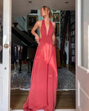 Camila Maxi Dress | Women's Backless Deep V-Neck Summer Dress