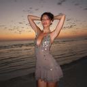 Celia Mini Dress | Sequin Halter, Backless Ruffle Hem