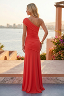 Collette Evening Maxi Dress | One Shoulder, Ruched Asymmetric Design