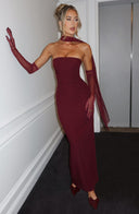 Djenna Maxi Dress | Women's Strapless, Floor-Length with Scarf
