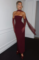 Djenna Maxi Dress | Women's Strapless, Floor-Length with Scarf