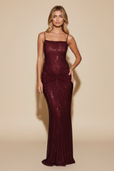 Eden Maxi Dress | Sleeveless Sequin Glitter Mesh