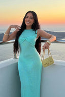 Elara Knit Maxi Dress | Women's Sleeveless Crew Neck