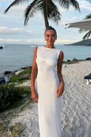 Elara Knit Maxi Dress | Women's Sleeveless Crew Neck