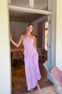 Eliza Maxi Dress | Pleated Ruffled, Lightweight Fabric