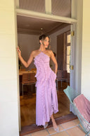 Eliza Maxi Dress | Pleated Ruffled, Lightweight Fabric