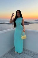 Elysia Knit Maxi Dress | Women's Sleeveless Crew Neck