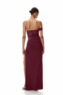 Elysia Maxi Dress | Elegant Lace Bodice, Satin Skirt