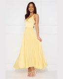 Elysia Maxi Dress | Sleeveless Pleated, V-Neck, Lightweight Fabric