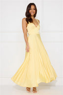 Elysia Maxi Dress | Sleeveless Pleated, V-Neck, Lightweight Fabric