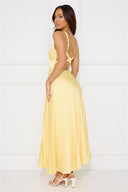 Elysia Maxi Dress | Sleeveless Pleated, V-Neck, Lightweight Fabric