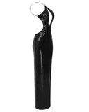 Evelynn Maxi Dress | Sequin Halter with Front-Center Cutout