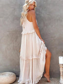 Gabriella Maxi Dress | Sleeveless Tiered Ruffle Trim