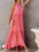 Gabriella Maxi Dress | Sleeveless Tiered Ruffle Trim
