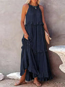 Gabriella Maxi Dress | Sleeveless Tiered Ruffle Trim