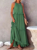 Gabriella Maxi Dress | Sleeveless Tiered Ruffle Trim
