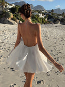Haven Mini Dress | Women's Halter Backless Ruffle Beachwear