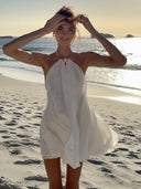 Haven Mini Dress | Women's Halter Backless Ruffle Beachwear