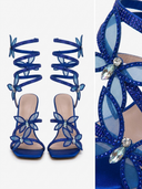 Alexis | Women’s Floral Wrap Strap Stiletto Sandals Heels