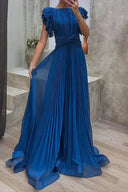 Calista | Women's Pleated Maxi Wedding Guest Dress