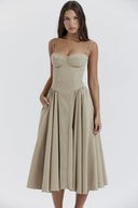 Calliope | Women's Sleeveless Structured Midi Summer Dress