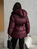 Esther | Women's Drawstring Waist Hooded Puffer Jacket