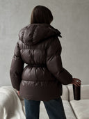 Esther | Women's Drawstring Waist Hooded Puffer Jacket