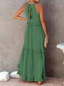 Gabriella | Women’s Tiered Ruffle Trim Sleeveless Maxi Summer Dress