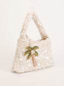 Iza | Women’s Sequin Shoulder Party Bag with Palm Charm