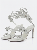 Kimberly | Women’s Floral Rhinestone Wrap Strap Stiletto Sandals Heels