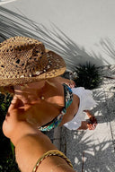 Lucia | Women’s Crochet Beach Cowboy Hat with Shell Bead Band