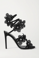 Morgan | Women’s Floral Rhinestone Wrap Strap Stiletto Sandals Heels