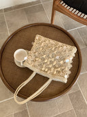 Suze | Women’s Sequin Woven Tote Shoulder Vacation Beach Bag