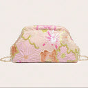 Wanda | Women’s Floral Embroidered Sequin Shoulder Bag Clutch Purse
